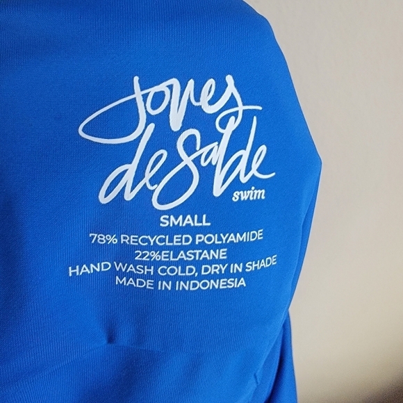 Joues de Sable Swim Bailey One Piece in Azure Blue size S NWT - Picture 4 of 8